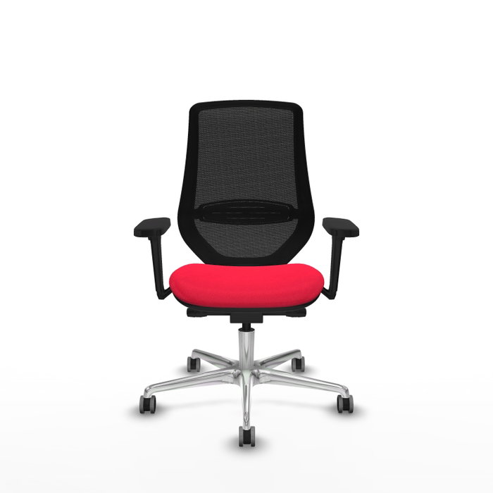 PIQUERAS Y CRESPO Silla de oficina Mardos con mecanismo Sincro/Traslack Rojo y Negro