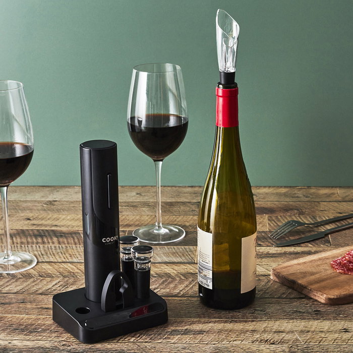 Cook Concept Pour Lui Kit 5 Piezas Vino Sacacorchos Electrónico Tapón Vertedor Tapones Vacío Descapsulador para Amantes del Vino