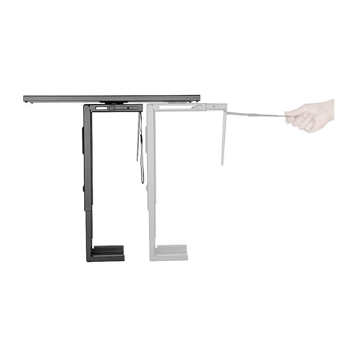 LogiLink Soporte para CPU ajustable para debajo del escritorio, rotatorio y deslizante