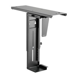 LogiLink Soporte para CPU ajustable para debajo del escritorio, rotatorio y deslizante