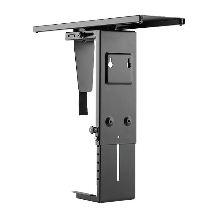 LogiLink Soporte para CPU ajustable para debajo del escritorio, rotatorio y deslizante