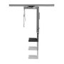 LogiLink Soporte para CPU ajustable para debajo del escritorio, rotatorio y deslizante