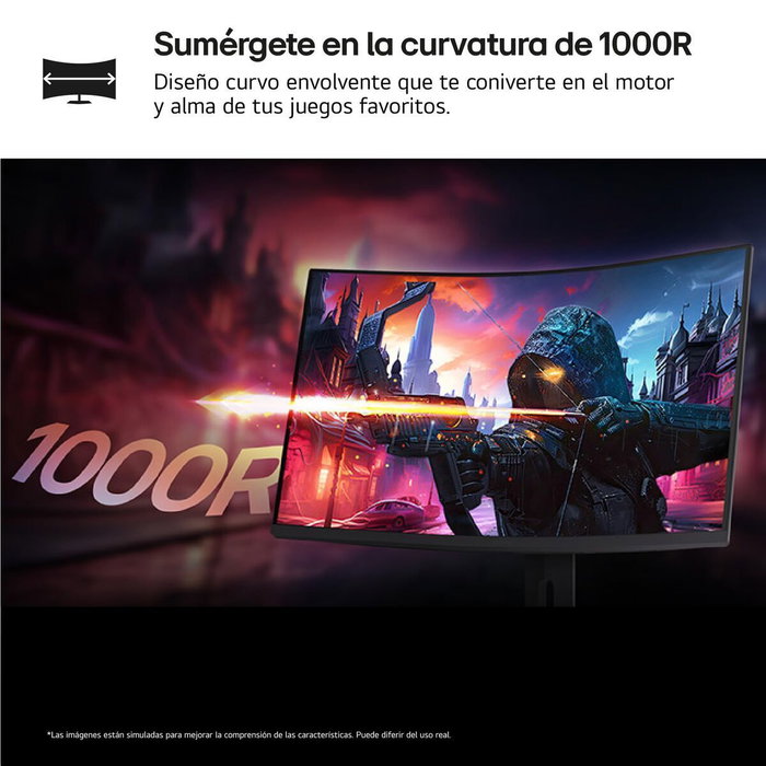 LG 32G600A-B UltraGear Monitor Gaming Curvo 32 pulgadas QHD 180Hz VA 1ms HDR10 Negro LG 32G600A-B UltraGear Monitor Gaming Curvo 32 pulgadas QHD 180Hz VA 1ms HDR10 Negro