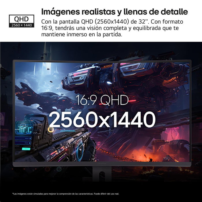 LG 32G600A-B UltraGear Monitor Gaming Curvo 32 pulgadas QHD 180Hz VA 1ms HDR10 Negro LG 32G600A-B UltraGear Monitor Gaming Curvo 32 pulgadas QHD 180Hz VA 1ms HDR10 Negro