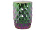 DKD Home Decor Mesita Auxiliar de Porcelana Iridiscente Fluorito