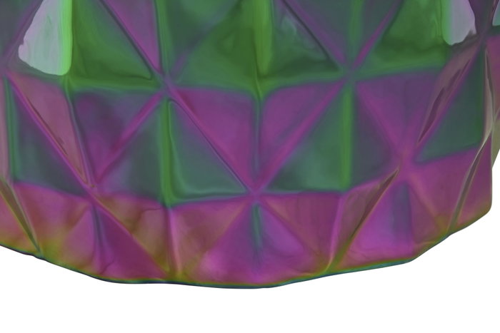 DKD Home Decor Mesita Auxiliar de Porcelana Iridiscente Fluorito