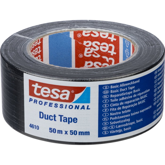 Tesa Duct Tape 50 m x 50 mm negro 04610 Tesa Duct Tape 50 m x 50 mm negro 04610