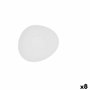 Bidasoa Platillos de Porcelana Fosil Blanco, 8 Unidades de 15,8x13,8x2 cm