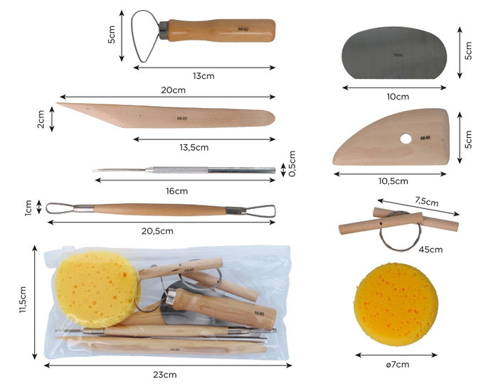 Innspiro Set de 8 herramientas para pastas