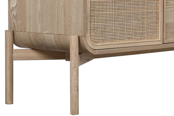 DKD Home Decor Buffet de Abeto y Ratán Ratan Moref 136x38x80