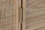 DKD Home Decor Buffet de Abeto y Ratán Ratan Moref 136x38x80