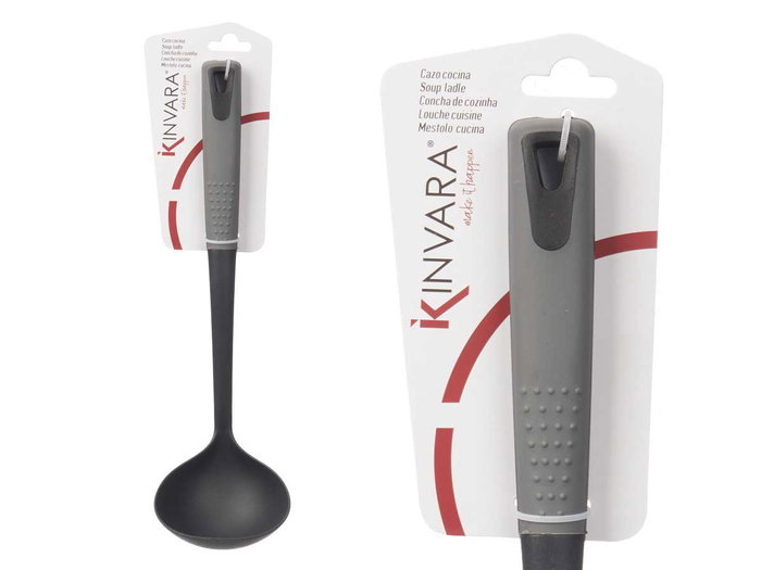 Kinvara Cazo Cocina Gris/Negro 32.5x9.5x9 cm (Set de 24)