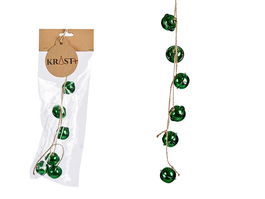 Krist+ Tira Cascabel Verde Brillante Navidad 3 cm (Set de 48)