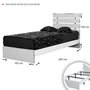 Hanah Home Fuga 100 Somier Individual Shiny White 100x200 cm