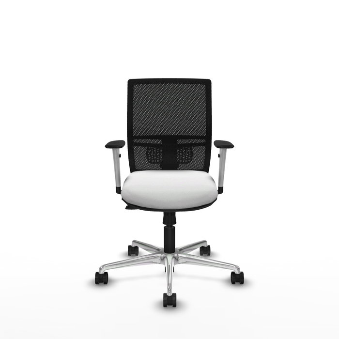 PIQUERAS Y CRESPO Silla de oficina Yunquera con mecanismo Sincro/Traslack Blanco/Negro
