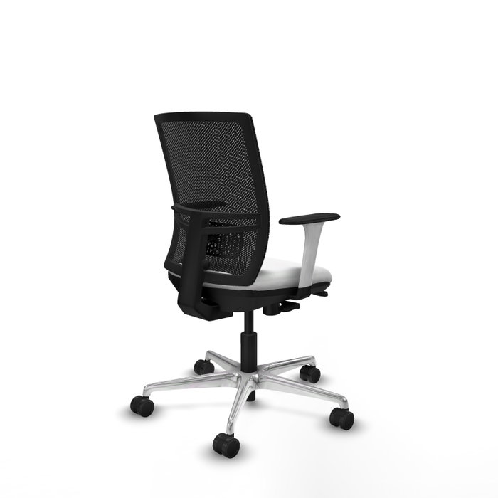 PIQUERAS Y CRESPO Silla de oficina Yunquera con mecanismo Sincro/Traslack Blanco/Negro