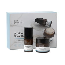 Skin Generics PRO-MOISTURE BOOST DUO 2 pz Set Crema Hongo de Nieve y Booster Ácido Hialurónico Hidratación Profunda Luminosidad Anti-Estrés