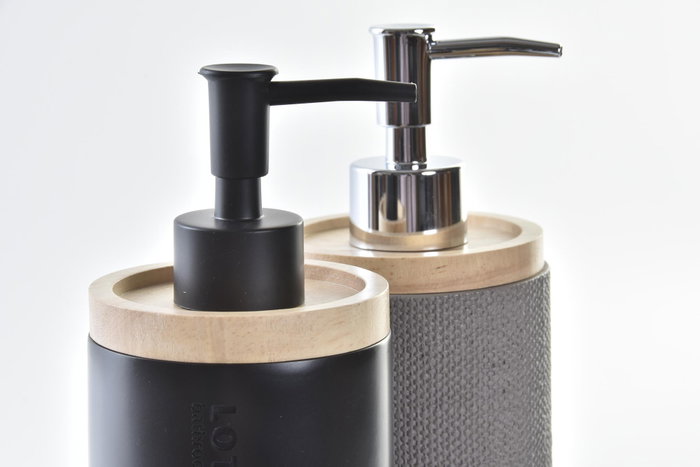 DKD Home Decor Set de 2 Dosificadores de Resina y Caucho Surtidos