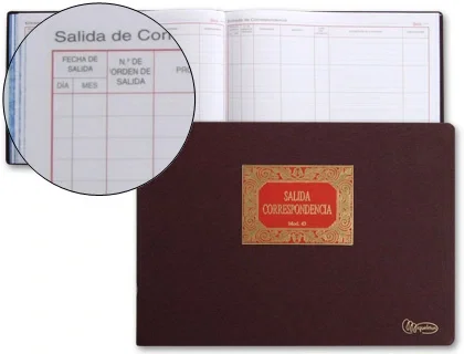 MIQUELRIUS Libro de Contabilidad Nº 43 Salida de Correspondencia Folio Apaisado