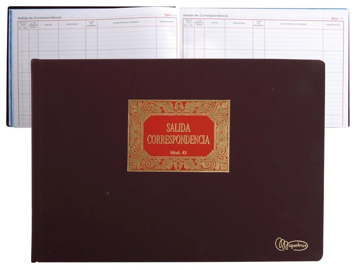MIQUELRIUS Libro de Contabilidad Nº 43 Salida de Correspondencia Folio Apaisado
