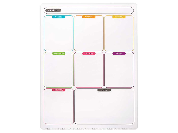 Pincello Imán Nevera Notas A3 Semanario 33.5 x 48 x 0.5 cm Blanco (Set de 36)