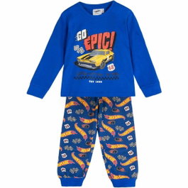 Cerdá Pijama Largo Single Jersey Hot Wheels 3 Años Azul
