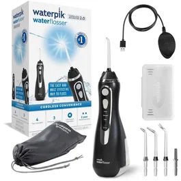 Waterpik WP-582 Irrigador Bucal Avanzado, Inalámbrico y Recargable con 3 Niveles de Presión y 4 Boquillas Incluidas