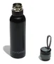 Muitomas WBOTTLELC500BK - Termo de acero inoxidable 500 ml, A prueba de fugas, Correa de silicona, Color negro
