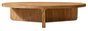 DKD Home Decor Mesa de Centro Roble MDF 121x121x31,5cm Veneer Natural