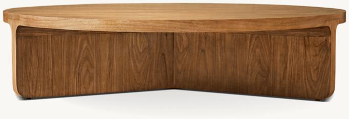 DKD Home Decor Mesa de Centro Roble MDF 121x121x31,5cm Veneer Natural