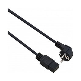 Helos Cable de alimentación 262777 CEE 7/7 a C19, 3 m, Negro