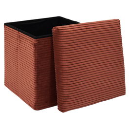 Home Deco Factory Caja-Puf Plegable Scott Cocooning 38x38x38 cm
