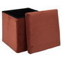 Home Deco Factory Caja-Puf Plegable Scott Cocooning 38x38x38 cm