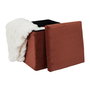 Home Deco Factory Caja-Puf Plegable Scott Cocooning 38x38x38 cm