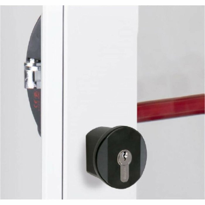 Cisa Cerradura con pomo fijo con llave antipánico Negro 1.07078.35.0 Cisa Cerradura con pomo fijo con llave antipánico Negro 1.07078.35.0