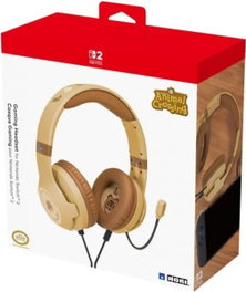 Hori Gaming Headset Animal Crossing Wood Brown Marrón Madera