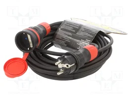 KEL Prolongador de alimentación H05RR-F 3G1,5mm2 10m negro