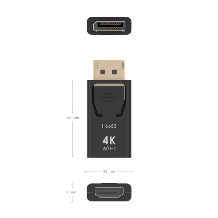 Aisens Conversor DisplayPort a HDMI 4K@60Hz Negro