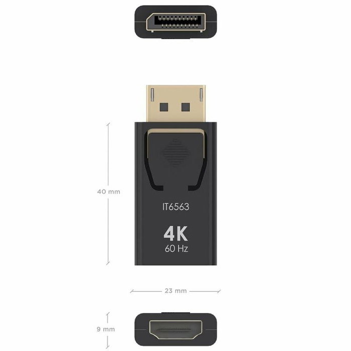 Aisens Conversor DisplayPort a HDMI 4K@60Hz Negro