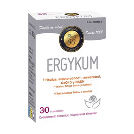 Bioserum Ergykum 30 comprimidos - Complemento alimenticio antienvejecimiento para masa muscular y energía