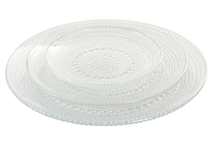 DKD Home Decor Plato de Cristal Transparente con Relieve de 15 cm (Pack de 6)Variant-defining facts: color, size, pack quantity