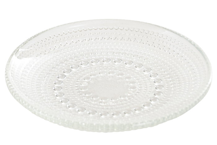 DKD Home Decor Plato de Cristal Transparente con Relieve de 15 cm (Pack de 6)Variant-defining facts: color, size, pack quantity
