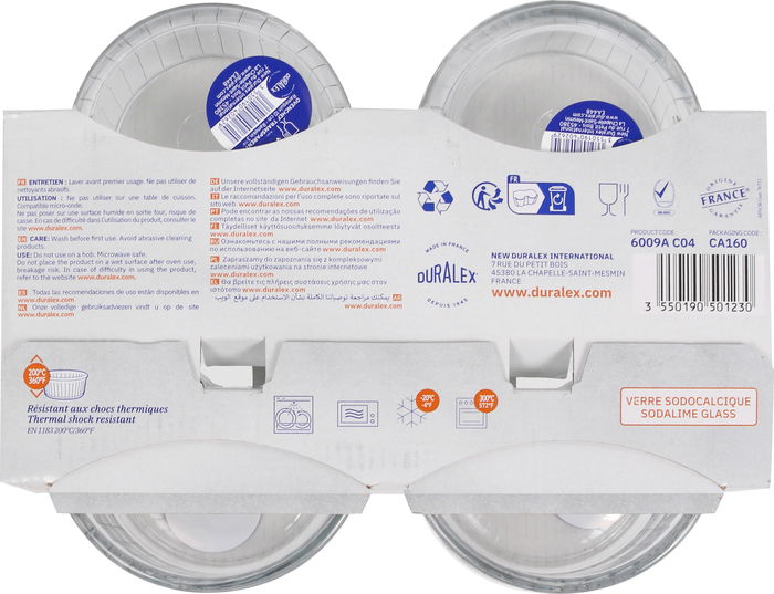 Duralex Set 4 Ramequin Transparente Ovenchef 24 cl (12 Cajas)