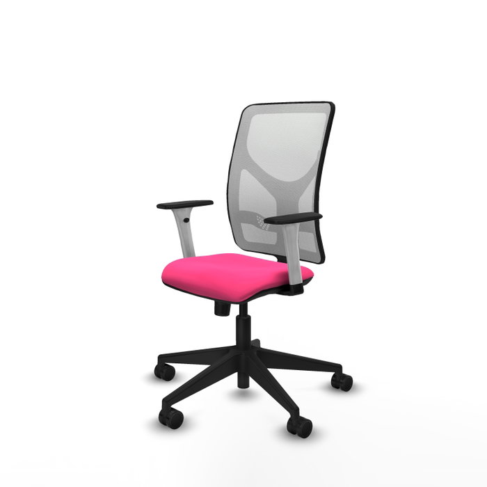 PIQUERAS Y CRESPO Silla de oficina Motilla Rosa y Blanco