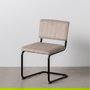 Silla Beige Tejido-Metal Contract 48 X 56 X 82 cm (Set de 2)
