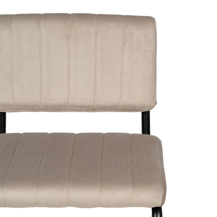 Silla Beige Tejido-Metal Contract 48 X 56 X 82 cm (Set de 2)