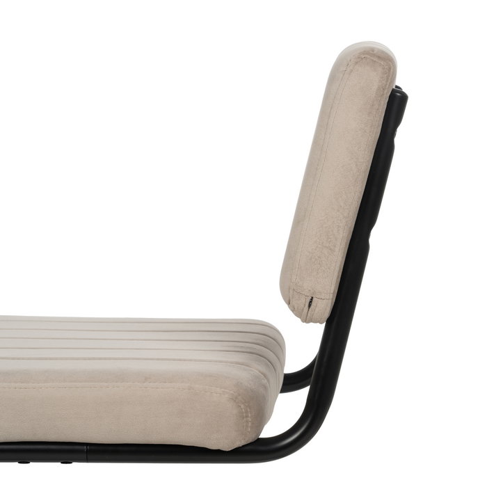 Silla Beige Tejido-Metal Contract 48 X 56 X 82 cm (Set de 2)