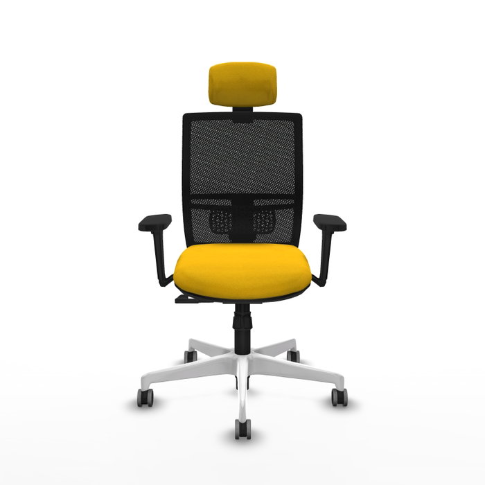 PIQUERAS Y CRESPO Silla de oficina Yunquera con mecanismo Sincro, Amarillo y Negro PIQUERAS Y CRESPO Silla de oficina Yunquera con mecanismo Sincro, Amarillo y Negro