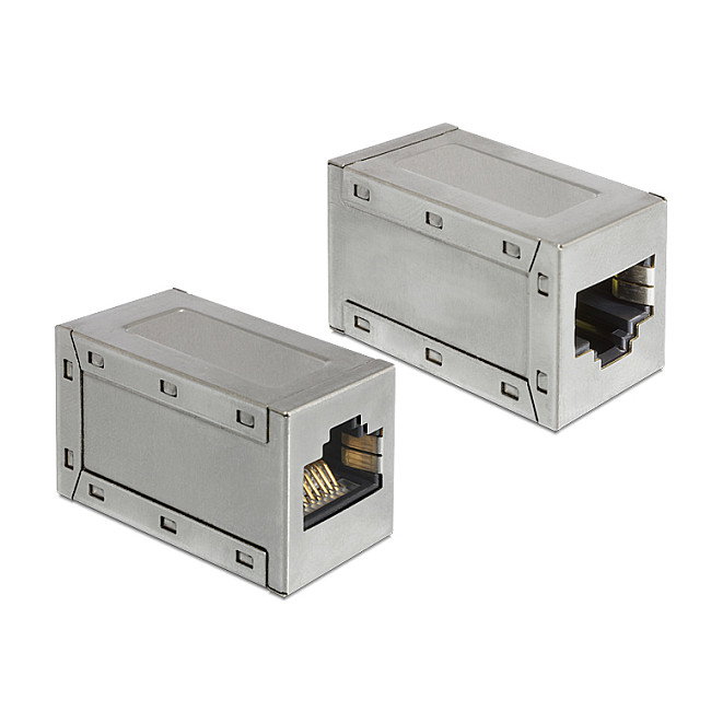 DeLOCK 86140 Adaptador RJ45 hembra a RJ45 hembra Cat.6 STP Plata DeLOCK 86140 Adaptador RJ45 hembra a RJ45 hembra Cat.6 STP Plata