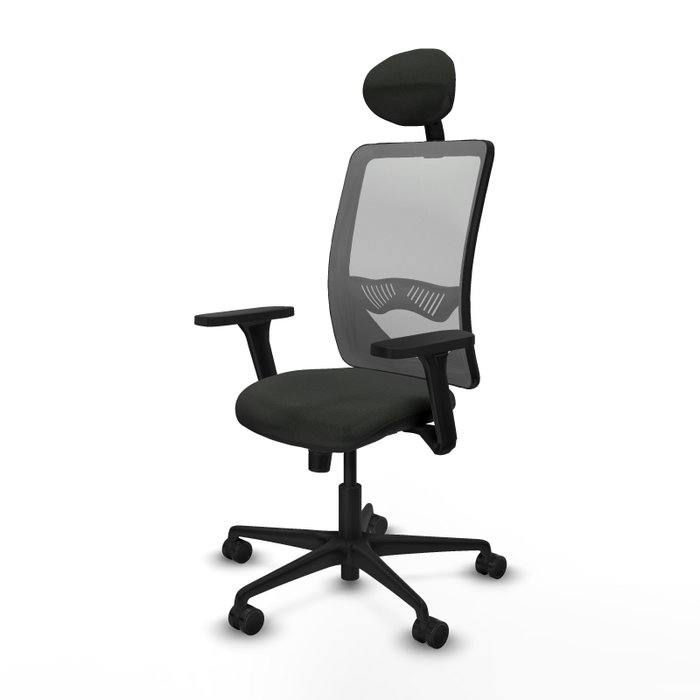 PIQUERAS Y CRESPO Silla de oficina Zulema con Mecanismo Sincro, Tela Negra y Malla Gris PIQUERAS Y CRESPO Silla de oficina Zulema con Mecanismo Sincro, Tela Negra y Malla Gris